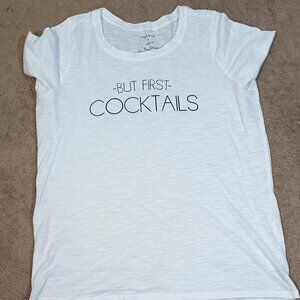 Torrid/Graphic Tee/Womens 2X Size 2/White/But First Cocktails Top